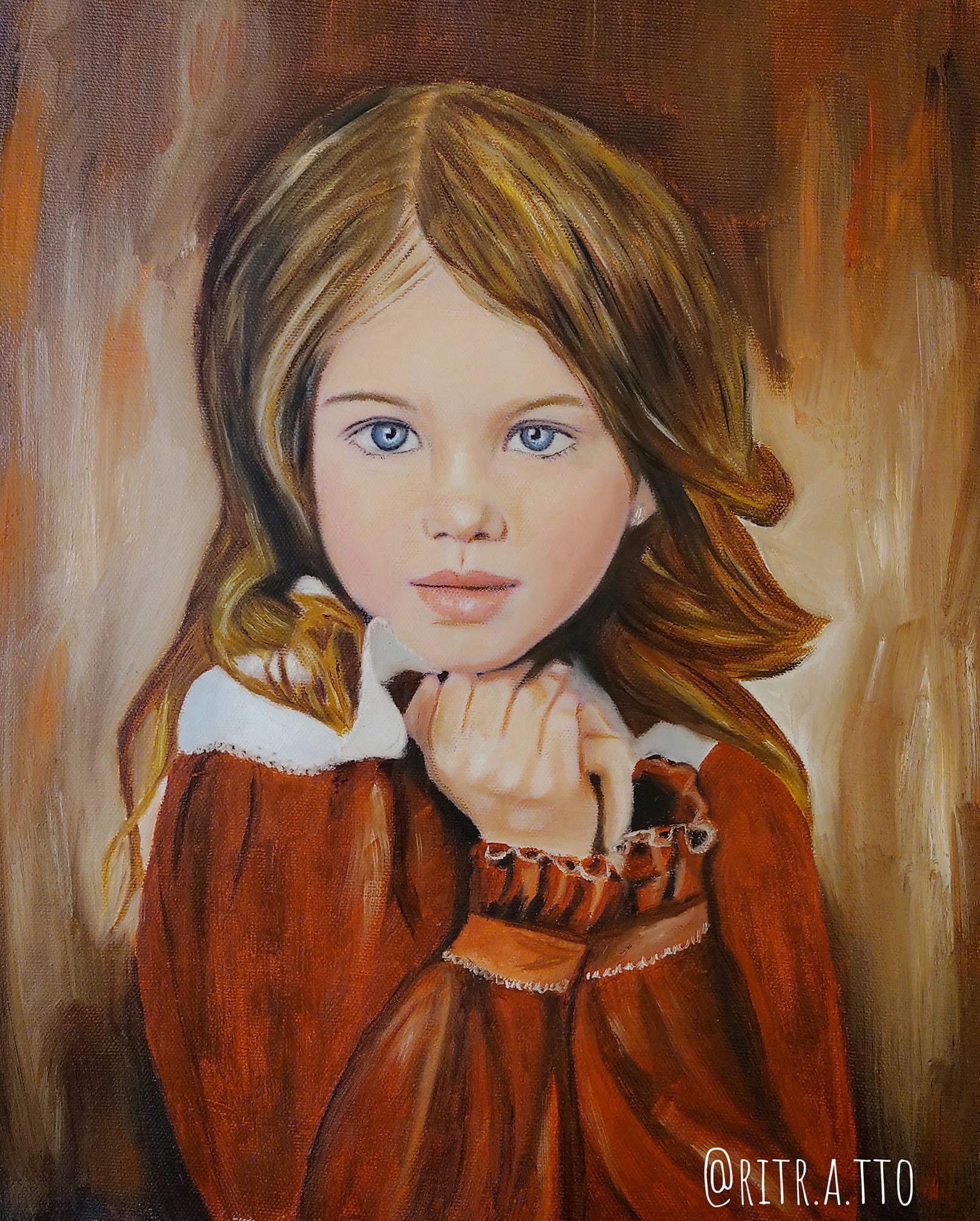 Obra Arte Retrato Chile Envios